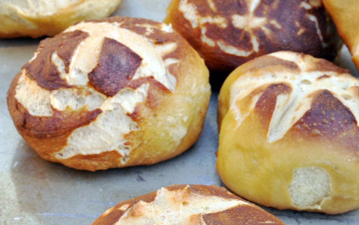 Pretzel Burger Buns - Bowl of Yum